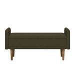 Teddy velvetstorage stool, ,with storage space, suitable for apartments, living rooms and bedrooms-GREEN(45.98"*16.75"*21.75") W487P205944-djyc