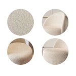 Elegant Solid Wood Accent Stool with Soft Fabric Upholstery fel-1977