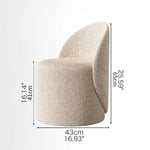 Elegant Solid Wood Accent Stool with Soft Fabric Upholstery fel-1977