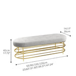 Luxurious Velvet Gold Shoe Storage Bench - Elegant Entryway Seating Solution fel-1987