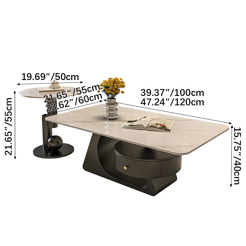 Sleek Sintered Stone Tea Table – Modern Durable Design for Elegant Living Spaces fel-2443