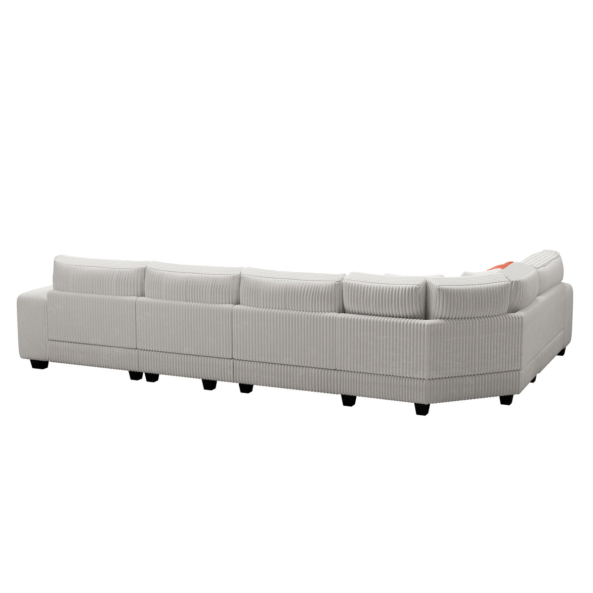 Modular Sectional L-shaped Sofa with Armrest Wooden Frame Locker, Stylish and Comfortable , Cream Style, Beige W1793S00009-djyc