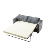 Convertible Sleeper Sofa with Memory Foam Mattress, 3-Seater Full Size Bed Couch for Living Rooms, Designed with Chenille Fabric W834S00282-djyc