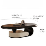 Modern Solid Wood Tea Table with Unique Curved Design - Perfect for Stylish Living Rooms fhj-4491