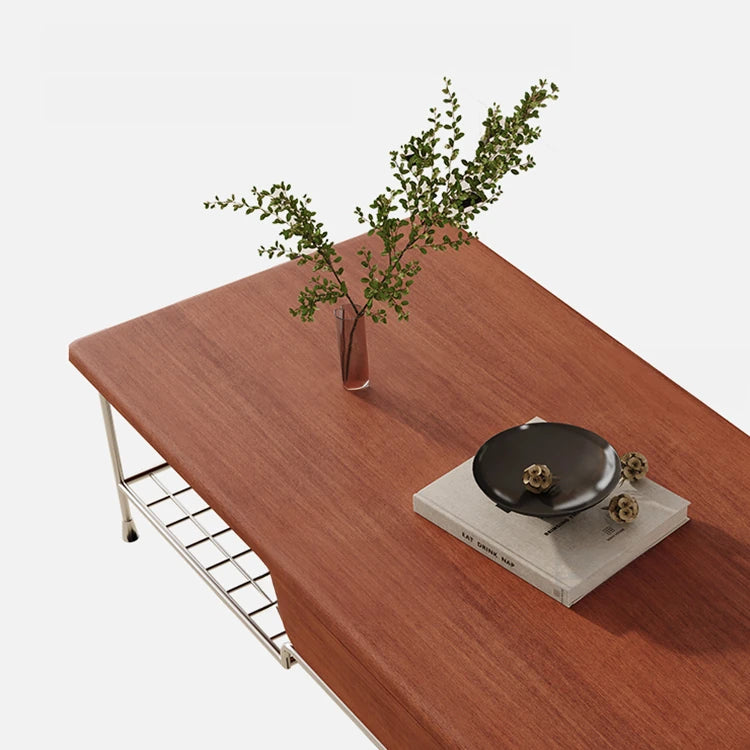 Modern Tea Table with Stainless Steel Frame and Chic MDF Design fhj-4502