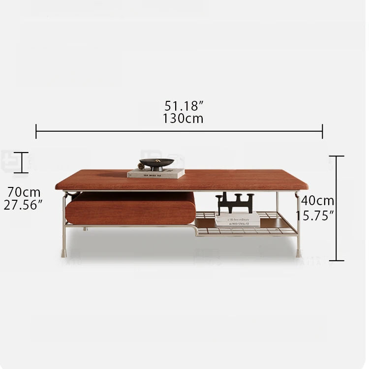 Modern Tea Table with Stainless Steel Frame and Chic MDF Design fhj-4502