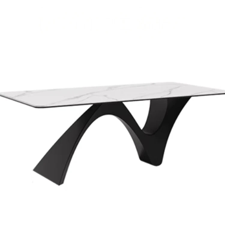 Elegant Ceramic Sintered Stone Multi-layer Dining Table - Modern Design for Stylish Homes fhmj-5027