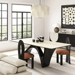 Elegant Ceramic Sintered Stone Multi-layer Dining Table - Modern Design for Stylish Homes fhmj-5027