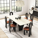 Elegant Ceramic Sintered Stone Multi-layer Dining Table - Modern Design for Stylish Homes fhmj-5027