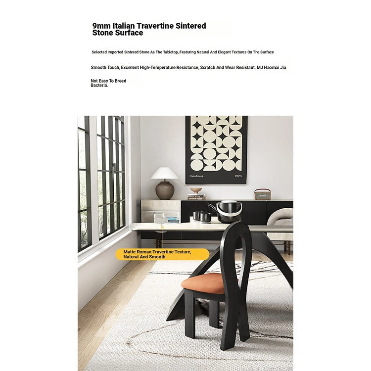 Elegant Ceramic Sintered Stone Multi-layer Dining Table - Modern Design for Stylish Homes fhmj-5027