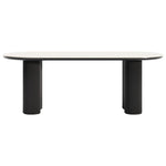 Stylish Oval Ceramic Sintered Stone Dining Table - Modern Multi-Layer Design for Elegant Interiors fhmj-5029
