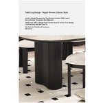 Stylish Oval Ceramic Sintered Stone Dining Table - Modern Multi-Layer Design for Elegant Interiors fhmj-5029