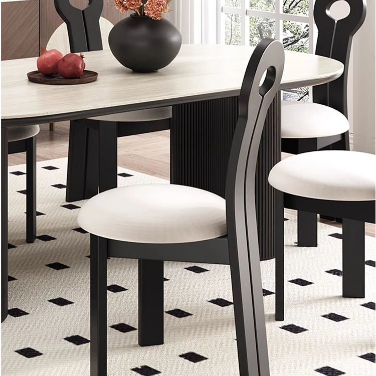 Stylish Oval Ceramic Sintered Stone Dining Table - Modern Multi-Layer Design for Elegant Interiors fhmj-5029