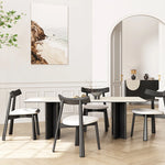 Elegant Ash Wood Table with Ceramic Sintered Stone Top - Modern Multi-Layer Design for Dining or Workspace fhmj-5030