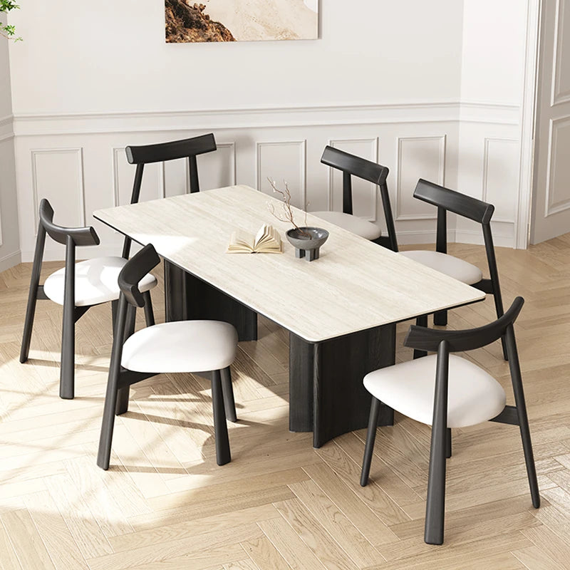 Stylish Ash Wood Chair with Synthetic Leather Seat – Perfect for Modern Dining Rooms and Home Decor fhmj-5030-ch