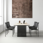 Elegant Ceramic Sintered Stone Dining Table with Multi-Layer Board and Acrylic Finish - Modern Design for Stylish Interiors fhmj-5031