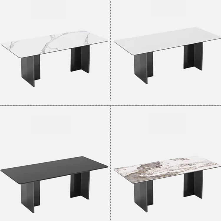 Elegant Ceramic Sintered Stone Dining Table with Multi-Layer Board and Acrylic Finish - Modern Design for Stylish Interiors fhmj-5031