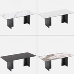 Elegant Ceramic Sintered Stone Dining Table with Multi-Layer Board and Acrylic Finish - Modern Design for Stylish Interiors fhmj-5031
