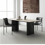 Elegant Ceramic Sintered Stone Dining Table with Multi-Layer Board and Acrylic Finish - Modern Design for Stylish Interiors fhmj-5031