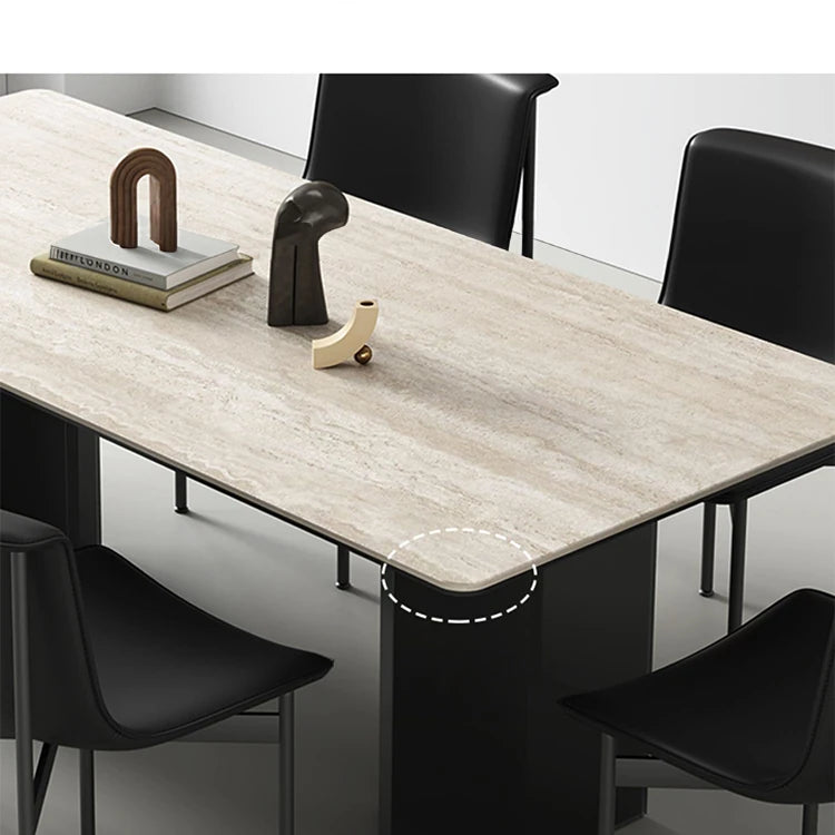Elegant Ceramic Sintered Stone Dining Table with Multi-Layer Board and Acrylic Finish - Modern Design for Stylish Interiors fhmj-5031