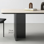 Elegant Ceramic Sintered Stone Dining Table with Multi-Layer Board and Acrylic Finish - Modern Design for Stylish Interiors fhmj-5031