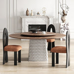 Stylish Multi-Layer Board Stainless Aluminum Alloy Round Dining Table – Modern Elegance for Your Home fhmj-5033