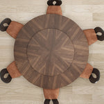 Stylish Multi-Layer Board Stainless Aluminum Alloy Round Dining Table – Modern Elegance for Your Home fhmj-5033