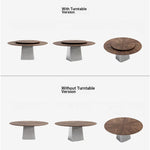 Stylish Multi-Layer Board Stainless Aluminum Alloy Round Dining Table – Modern Elegance for Your Home fhmj-5033