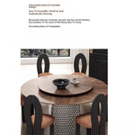 Stylish Multi-Layer Board Stainless Aluminum Alloy Round Dining Table – Modern Elegance for Your Home fhmj-5033