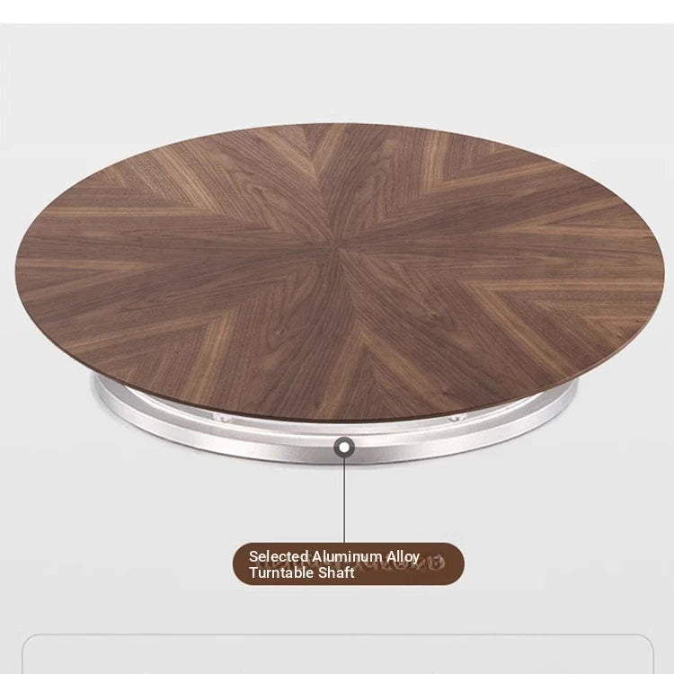 Stylish Multi-Layer Board Stainless Aluminum Alloy Round Dining Table – Modern Elegance for Your Home fhmj-5033