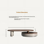Modern Solid Wood and Multi-layer Board Tea Table with Elegant Synthetic Leather Finish – Stylish Centerpiece for Any Living Room fhmj-5037