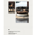 Elegant Solid Wood Tea Table with Multi-layer Board and Synthetic Leather Accents - Modern Living Room Centerpiece fhmj-5039