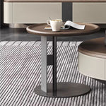 Elegant Solid Wood Coffee Table Set with Multi-layer Top and Synthetic Leather Finish - Perfect for Modern Living Rooms fhmj-5040