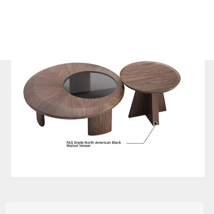 Stylish Coffee Table Set with Elegant Density Board and Tempered Glass – Modern Living Room Furniture fhmj-5041