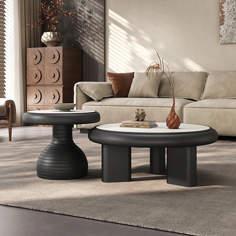 Modern Ceramic Sintered Stone Tea Table Set for Stylish Living Rooms - Elegant Design & Functional Use fhmj-5042