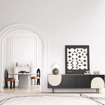 Modern Round Ceramic Sintered Stone Coffee Table - Elegant Multi-layer Design for Living Room Decor fhmj-5043