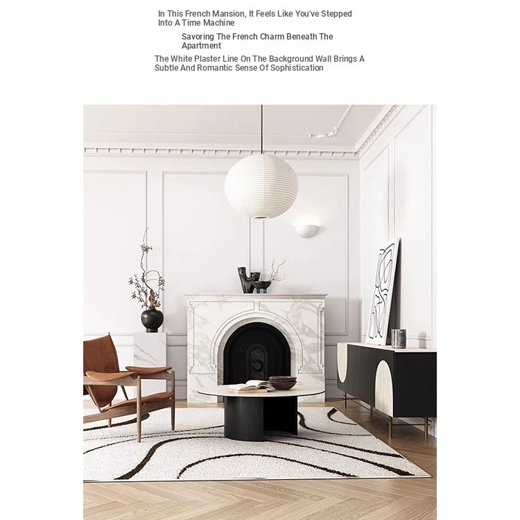 Modern Round Ceramic Sintered Stone Coffee Table - Elegant Multi-layer Design for Living Room Decor fhmj-5043