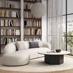 Modern Multi-Layer Board and Ceramic Sintered Stone Coffee Table – Stylish Round Tea Table for Chic Living Rooms fhmj-5045