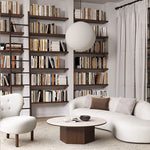 Modern Multi-Layer Board and Ceramic Sintered Stone Coffee Table – Stylish Round Tea Table for Chic Living Rooms fhmj-5045