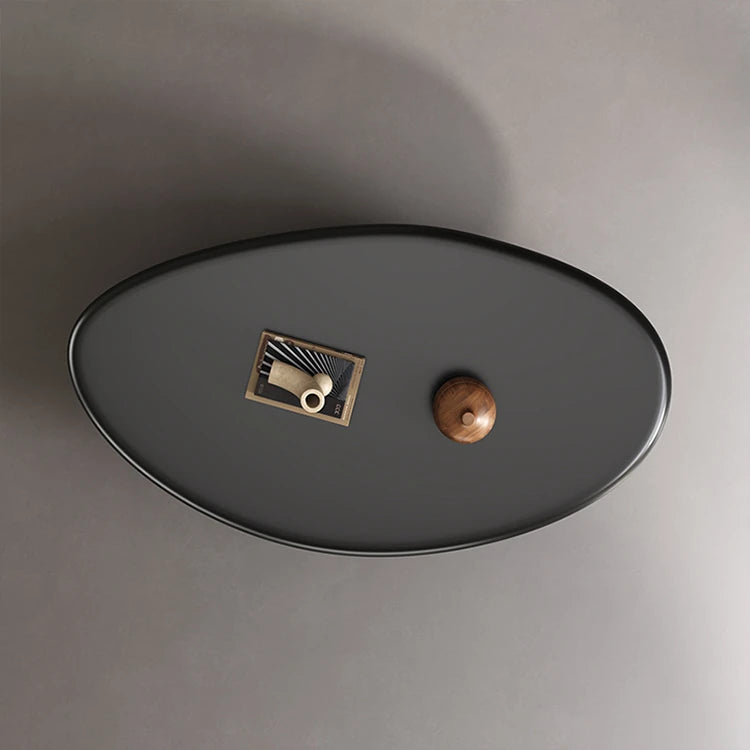 Chic GFRP Tea Table - Modern Oval Design for Stylish Living Rooms and Lounge Spaces fhmj-5046