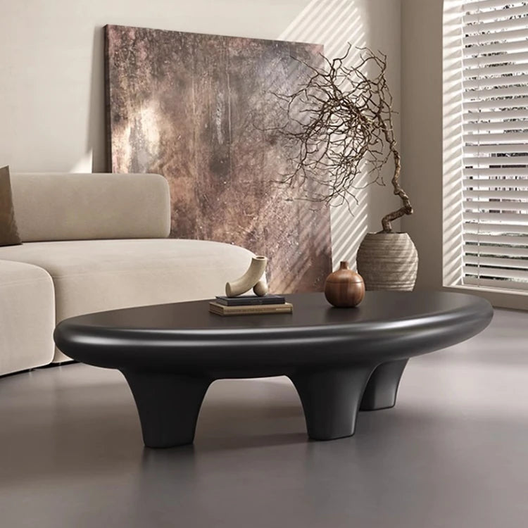 Chic GFRP Tea Table - Modern Oval Design for Stylish Living Rooms and Lounge Spaces fhmj-5046