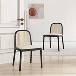 Stylish Ash Wood Chair with Rattan Weaving – Modern Comfort for Your Home fhmj-5047