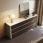 Stylish Sintered Stone & PU Leather Cabinet - Modern Storage Solution for Home Decor fhx-4572