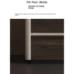 Stylish Sintered Stone & PU Leather Cabinet - Modern Storage Solution for Home Decor fhx-4572