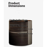 Stylish Modern Bedside Cupboard with Sintered Stone Top & PU Leather Accents - Perfect for Your Bedroom Decor fhx-4573