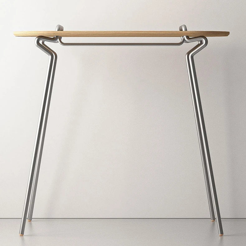 Modern Ash Wood & Stainless Steel Coat Hanger - Stylish Minimalist Design fif-4505