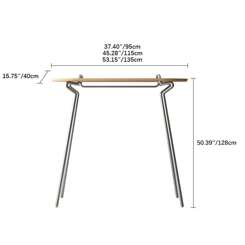 Modern Ash Wood & Stainless Steel Coat Hanger - Stylish Minimalist Design fif-4505