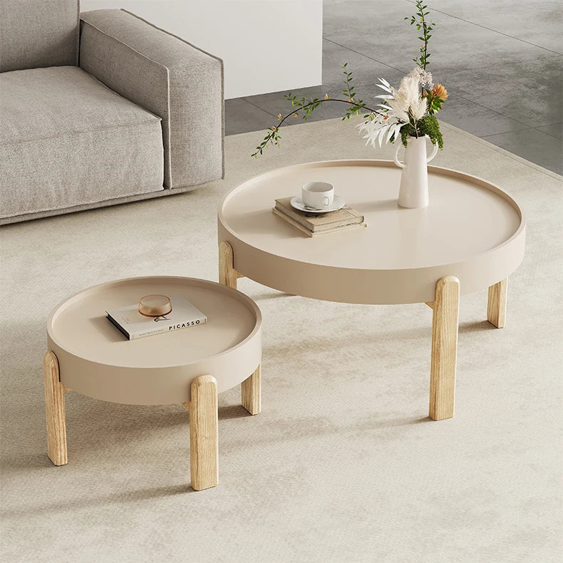 Contemporary Ash Wood Tea Table Set for Modern Living Rooms fif-4506