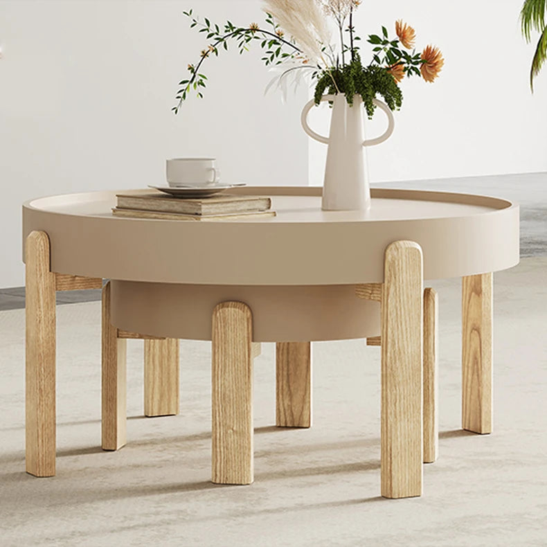 Contemporary Ash Wood Tea Table Set for Modern Living Rooms fif-4506