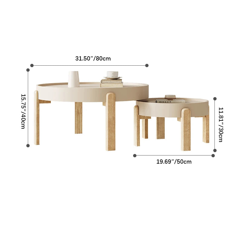 Contemporary Ash Wood Tea Table Set for Modern Living Rooms fif-4506